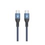 VULTECH CAVO SMARTPHONE TYPE-C A TYPE-C 1,2m, 3.0A 60W, NYLON, BLU (CS-NCC12BL)