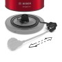 Bosch TWK3P424 bollitore elettrico 1,7 L 2400 W Grigio, Rosso (TWK3P424)