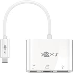 Goobay 62104 hub di interfaccia USB 3.2 Gen 1 (3.1 Gen 1) Type-C 5000 Mbit/s Bianco (62104)