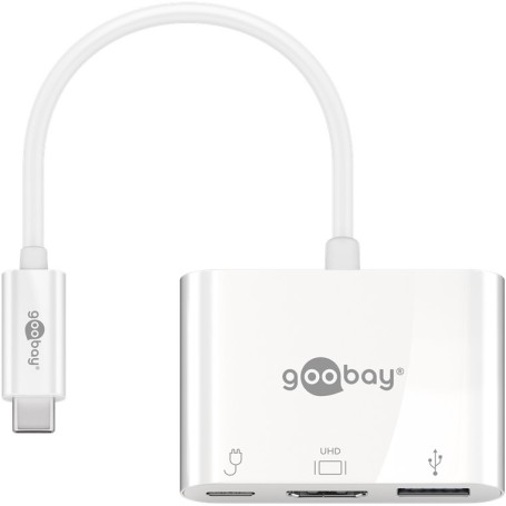 Goobay 62104 hub di interfaccia USB 3.2 Gen 1 (3.1 Gen 1) Type-C 5000 Mbit/s Bianco (62104)