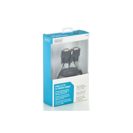 Digitus USB 2.0 - 2x RS-232 cavo seriale Nero 1,5 m (DA-70158)
