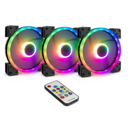 Inter-Tech Argus RGB-Fan Set RS-14 Case per computer Ventilatore 14 cm Nero (88885536)