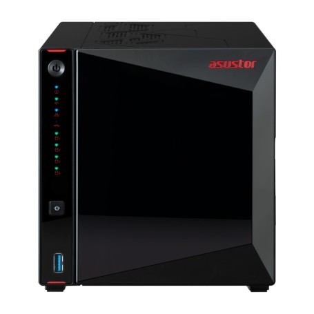 Asustor AS5404T server NAS e di archiviazione Intel® Celeron® N5105 4 GB DDR4 0 TB ADM Nero (90-AS5404T00-MD30)
