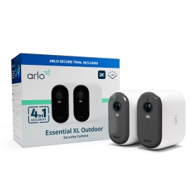 Arlo Essential Telecamera di sorveglianza per esterni 2K XL, pacco da 2 (VMC3252-100EUS)