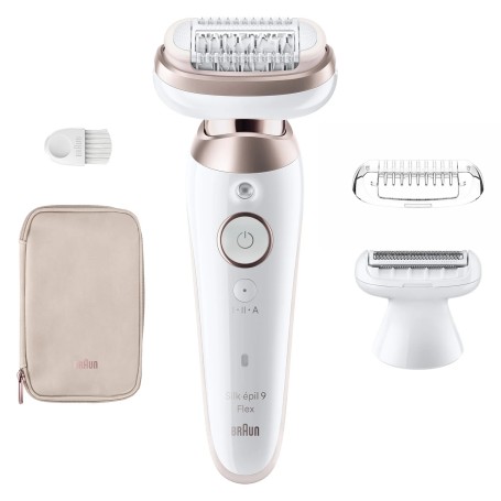 Braun Silk-épil 9 Flex 9-030 3D 40 pinzette Rosa, Bianco (7500435225311)