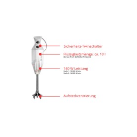 Unold M 122 De Luxe Frullatore ad immersione Bianco (90410)