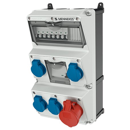 MENNEKES 930019 presa energia Tipo F Nero, Blu, Rosso, Bianco