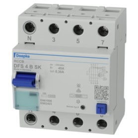 Doepke DFS 4 040-4/0,30-B SK interruttore automatico Dispositivo a corrente residua Tipo B (09136998)
