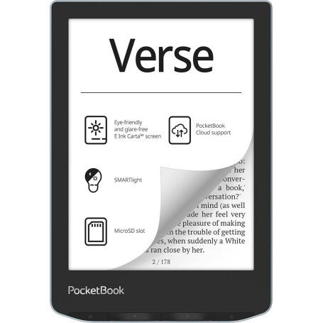 PocketBook Verse lettore e-book 8 GB Wi-Fi Nero, Blu (PB629-2-WW)