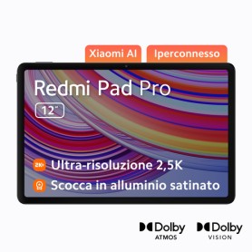 Xiaomi Redmi Pad Pad Pro Qualcomm Snapdragon 128 GB 30,7 cm (12.1") 6 GB Wi-Fi 6 (802.11ax) Android 14 Blu (VHU4733EU) Xiaomi Redmi Pad Pad Pro Qualcomm Snapdragon 128 GB 30,7 cm (12.1") 6 GB Wi-Fi 6 (802.11ax) Android 14 Blu (VHU4733EU)