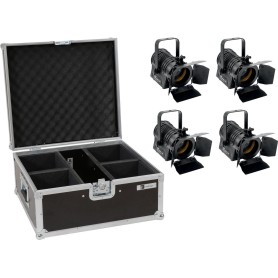 EUROLITE Set 4x LED THA-20PC TRC Theater-Spot sw + Case (20000871)