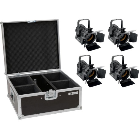 EUROLITE Set 4x LED THA-20PC TRC Theater-Spot sw + Case (20000871)