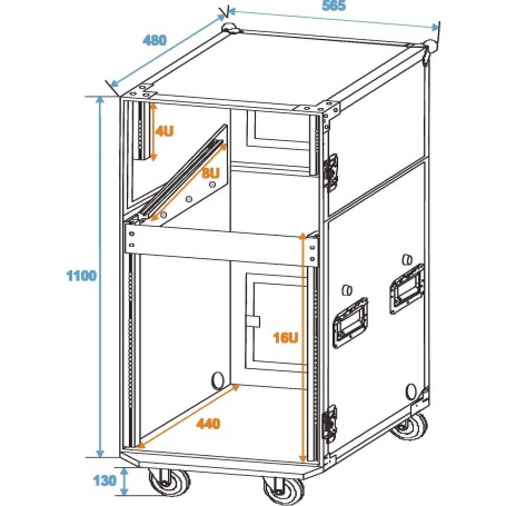 ROADINGER Spezial-Stage-Case Profi mit Rollen (32000200)