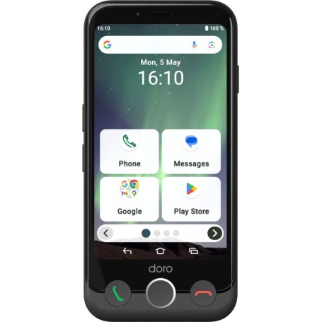 Doro Aurora A10 11,4 cm (4.5") Doppia SIM Android 14 4G USB tipo-C 4 GB 64 GB 3000 mAh Nero (380533)