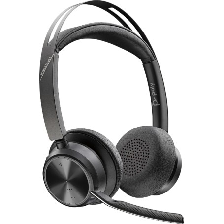 POLY Voyager Focus 2 UC Auricolare Con cavo e senza cavo A Padiglione Ufficio USB tipo A Bluetooth Nero (213726-02)