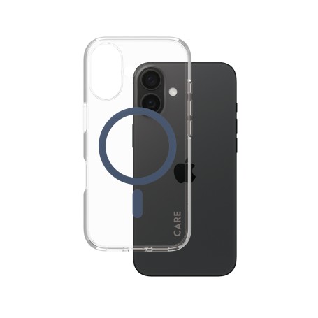 PanzerGlass CARE by ® Flagship Cover Trasparente Urban Combat con MagSafe Blu iPhone 16 (1365)
