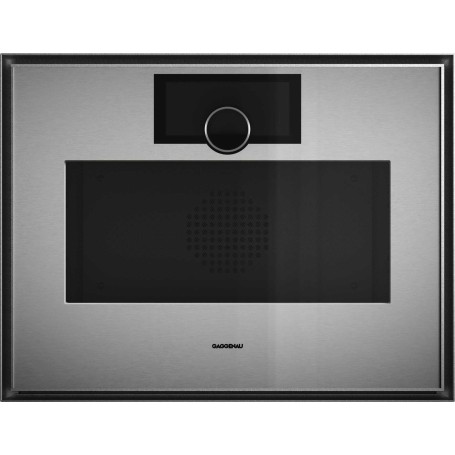 Gaggenau GM451120 - Serie Expressive, forno a microonde, acciaio inox dietro vetro fumé, cerniera porta: sinistra, 60 x 45 cm