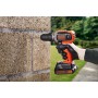 Black & Decker BCD003C2K-QW trapano 1400 Giri/min Senza chiave Nero, Rosso