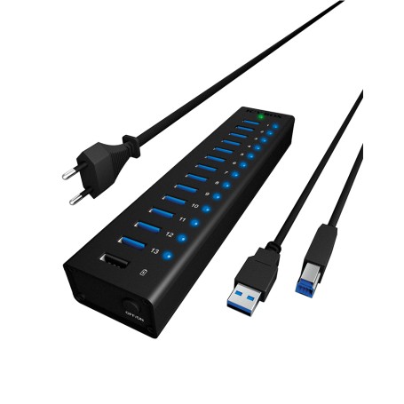 ICY BOX IB-AC6113 USB 3.2 Gen 1 (3.1 Gen 1) Type-B 5000 Mbit/s Nero (70420)