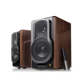 Bluetooth-Regallautsprecher S2000MKIII (holz/schwarz, Mit Display-Anzeige)