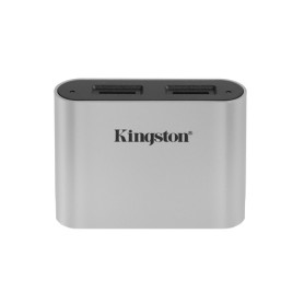 Kingston Technology Workflow microSD Reader lettore di schede USB 3.2 Gen 1 (3.1 Gen 1) Type-C Nero, Argento (WFS-SDC)