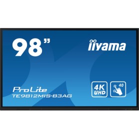 iiyama TE9812MIS-B3AG visualizzatore di messaggi Design chiosco 2,49 m (98") LCD Wi-Fi 400 cd/m² 4K Ultra HD Nero Touch screen 