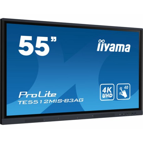iiyama TE5512MIS-B3AG visualizzatore di messaggi Design chiosco 139,7 cm (55") LCD Wi-Fi 400 cd/m² 4K Ultra HD Nero Touch scree