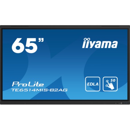 iiyama PROLITE TE6514MIS-B2AG Pannello piatto per segnaletica digitale 165,1 cm (65") LCD Wi-Fi 435 cd/m² 4K Ultra HD Nero Touc