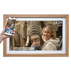 Denver PFF-2162LW cornice per foto digitali Marrone chiaro 54,6 cm (21.5") Touch screen Wi-Fi