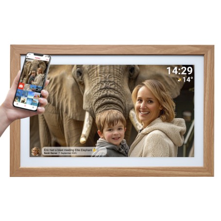 Denver PFF-2162LW cornice per foto digitali Marrone chiaro 54,6 cm (21.5") Touch screen Wi-Fi