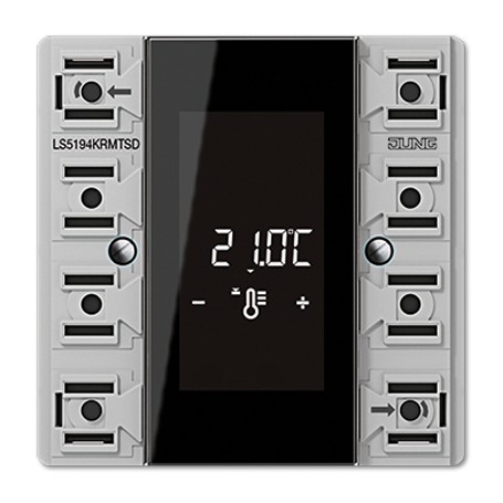 JUNG LS 5194 KRM TS D termostato Nero, Grigio (LS5194KRMTSD)