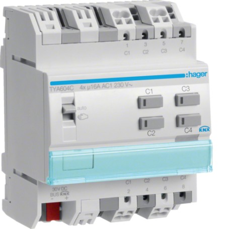 Hager TYA604C presa energia Grigio (TYA604C)