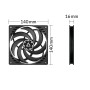 ARCTIC P14 Slim PWM PST Case per computer Ventilatore 14 cm Nero 1 pz (ACFAN00268A)