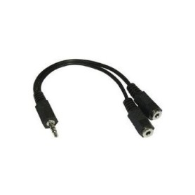 Goobay AVK 317-020 0.2m cavo audio 0,2 m 3.5mm 2 x 3.5mm Nero (50464)