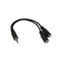 Goobay AVK 317-020 0.2m cavo audio 0,2 m 3.5mm 2 x 3.5mm Nero (50464)