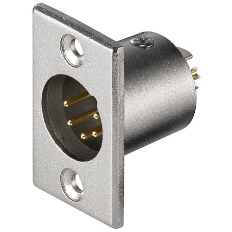 Goobay XLR 186-5 G cavo di collegamento XLR M 5 pin Acciaio inossidabile (11966)