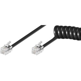 Goobay 4m RJ-10 Cable cavo di rete Nero (68002)