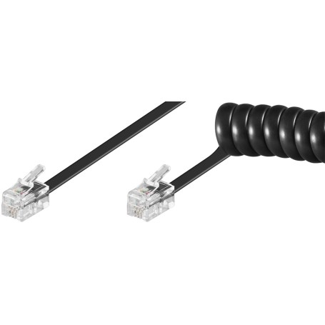 Goobay 4m RJ-10 Cable cavo di rete Nero (68002)