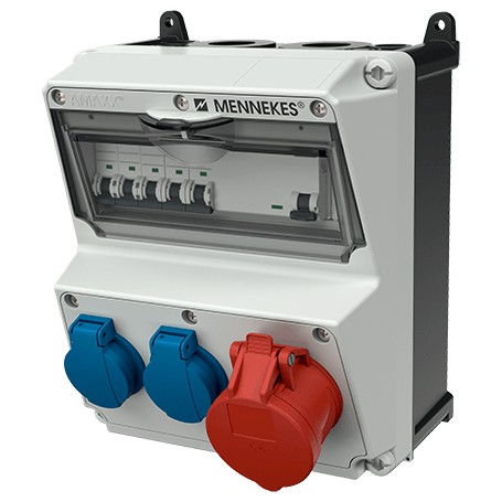 MENNEKES 920009 presa energia Tipo F Blu, Rosso, Bianco
