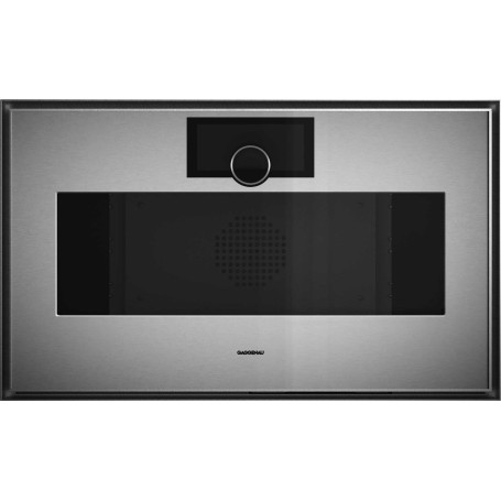 Gaggenau GM480120 - Serie Expressive, forno a microonde, acciaio inox dietro vetro fumé, cerniera porta: a destra, 76 x 45 cm