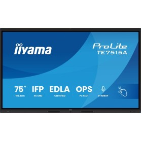 Iiyama 75"W IFP 40-Points Bonded DeepContrast - 75-Zoll 4K-UHD-Touchdisplay [Energieklasse G]  (TE7515A-B1AG)