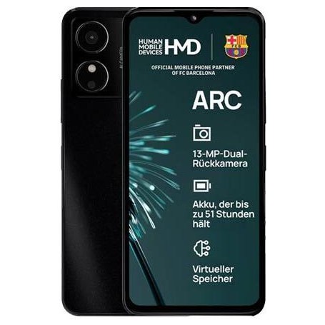 HMD Arc 4/64 GB Shadow Black 16,6 cm (6,52") Android 14 Smartphone (1GS010DPA1001)