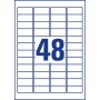 Avery L4736REV-25 etichetta autoadesiva Rettangolo con angoli arrotondati Rimovibile Bianco 1440 pz (L4736REV-25)