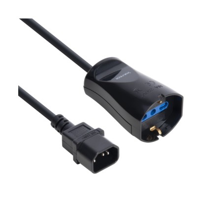 VULTECH CAVO ADATTATORE DI ALIMENTAZIONE IEC14 MASCIO A PRESA BIPASSO/SCHUKO (MU-UPS02)