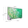 Samsung TV Crystal UHD 4K 55” UE55DU8070UXZT Smart TV Wi-Fi Black 2024, Processore Crystal 4K, 4K Upscaling, AirSlim Design, O