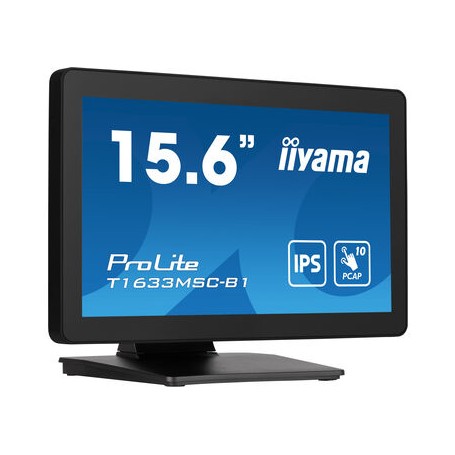 iiyama ProLite T1633MSC-B1 Monitor PC 39,6 cm (15.6") 1920 x 1080 Pixel Full HD LCD Touch screen Nero