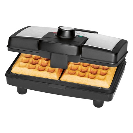 Clatronic WA 3606 2 waffle 800 W Nero, Acciaio inossidabile (271705)