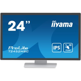 iiyama ProLite T2452MSC-W1 Monitor PC 60,5 cm (23.8") 1920 x 1080 Pixel Full HD LCD Touch screen Multi utente Bianco