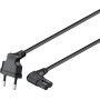 Goobay CEE 7/16 - IEC-60320-C7 Nero 2 m CEE7/16 Accoppiatore C7 (97350)