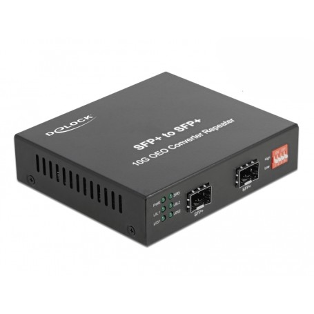DeLOCK 86472 convertitore multimediale di rete 10000 Mbit/s Nero (86472)